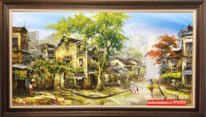 Tranh sơn dầu phố cổ đẹp  nhất SN 20