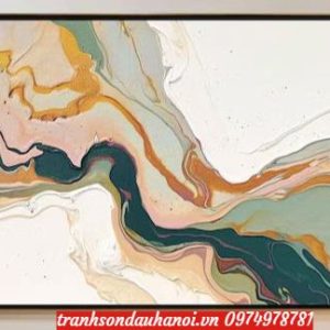 Tranh trừu tượng sơn dầu đẹp sang SN75