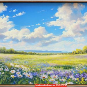Tranh cánh đồng hoa, tranh hoa đẹp SN71