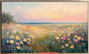 Tranh phong cảnh cánh đồng hoa SN72