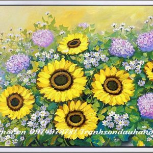 Tranh hoa hương dương tươi đẹp SN50