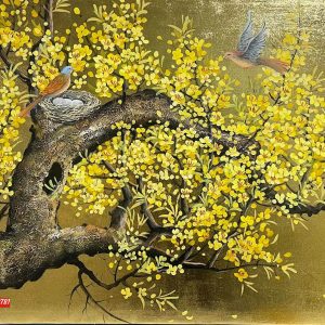 Tranh hoa mai dát vàng SN108