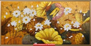 Tranh hoa sen, tranh hoa sen ý nghĩa tốt SN19