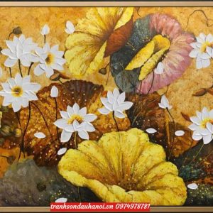 Tranh hoa sen, tranh hoa sen ý nghĩa tốt SN19