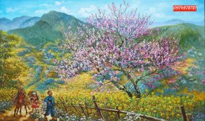 Tranh phong cảnh tây bắc việt nam sang trọng SN104