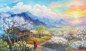 Tranh phong cảnh tây bắc đẹp SN8