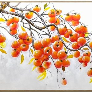 Tranh quả hồng  tranh cành hồng SN89