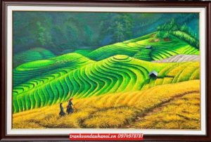 Tranh ruộng bậc thang treo phòng làm việc SN66