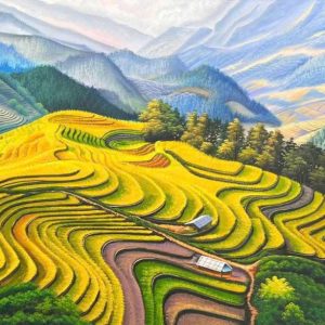 Tranh Ruộng Bậc Thang Đẹp – Tranh Ruộng Bậc Thang Ý Nghĩa SN64