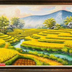 Tranh ruộng bậc thang tây bắc lúa chín ý nghĩa SN26