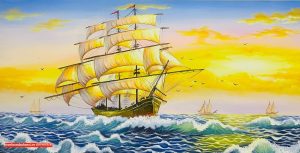 Tranh thuận buồm xuôi gió đẹp phong thuỷ SN27