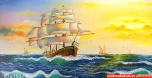 Tranh thuận buồm xuôi gió phòng khách SN27