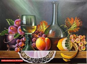 Tranh tĩnh vật hoa quả phòng ăn SN102