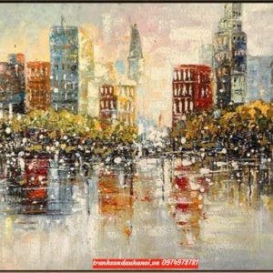 Tranh trừu tượng treo phòng khách SN61