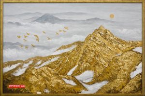 tranh nui dat vang