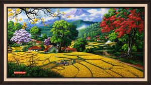 tranh phong canh dong que tay bac'